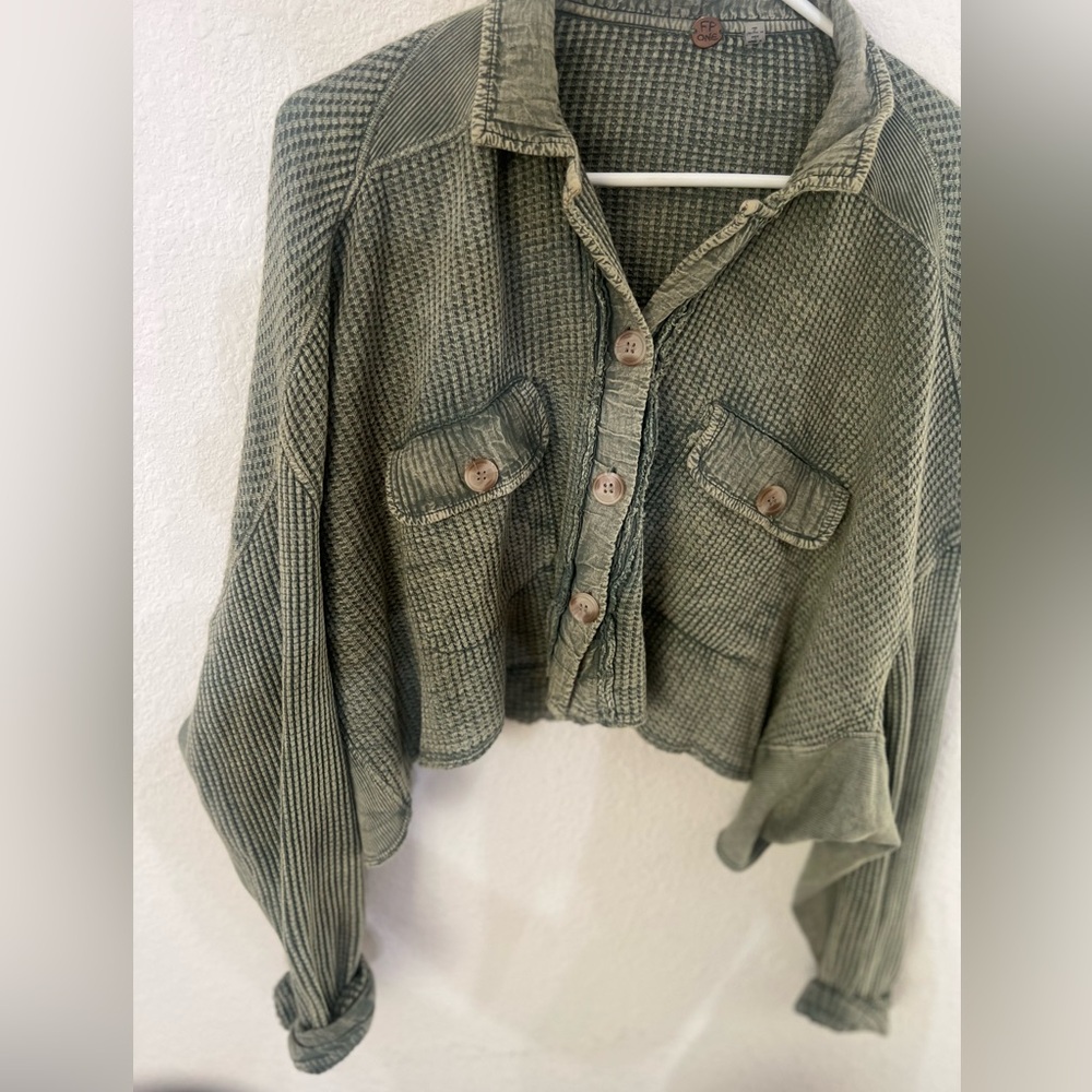Free people one scout jacket crop